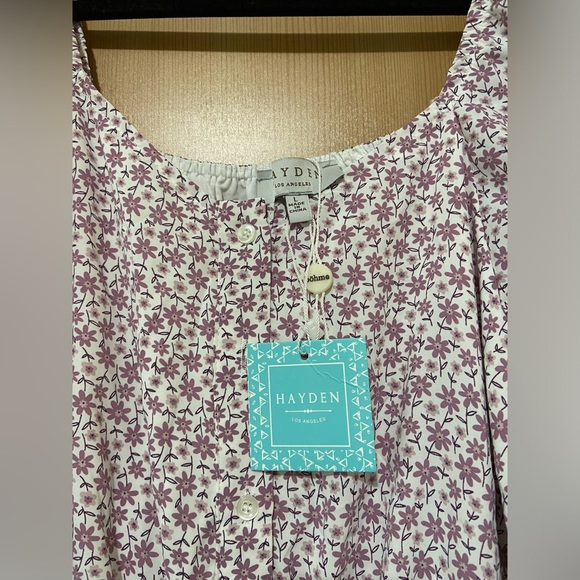 Isla Floral Button-Up Dress | Lavender - Picture 3 of 11